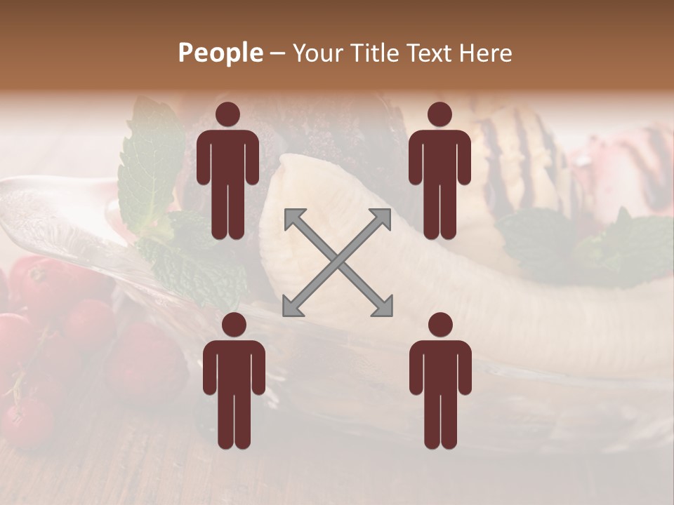 Berry Syrup Banana Split PowerPoint Template