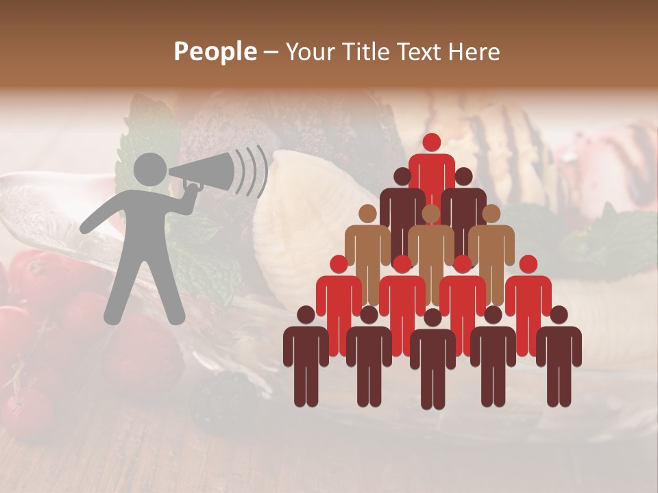 Berry Syrup Banana Split PowerPoint Template