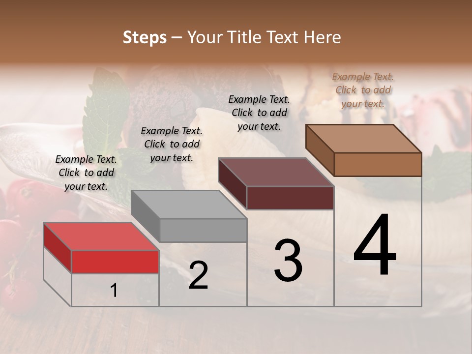 Berry Syrup Banana Split PowerPoint Template