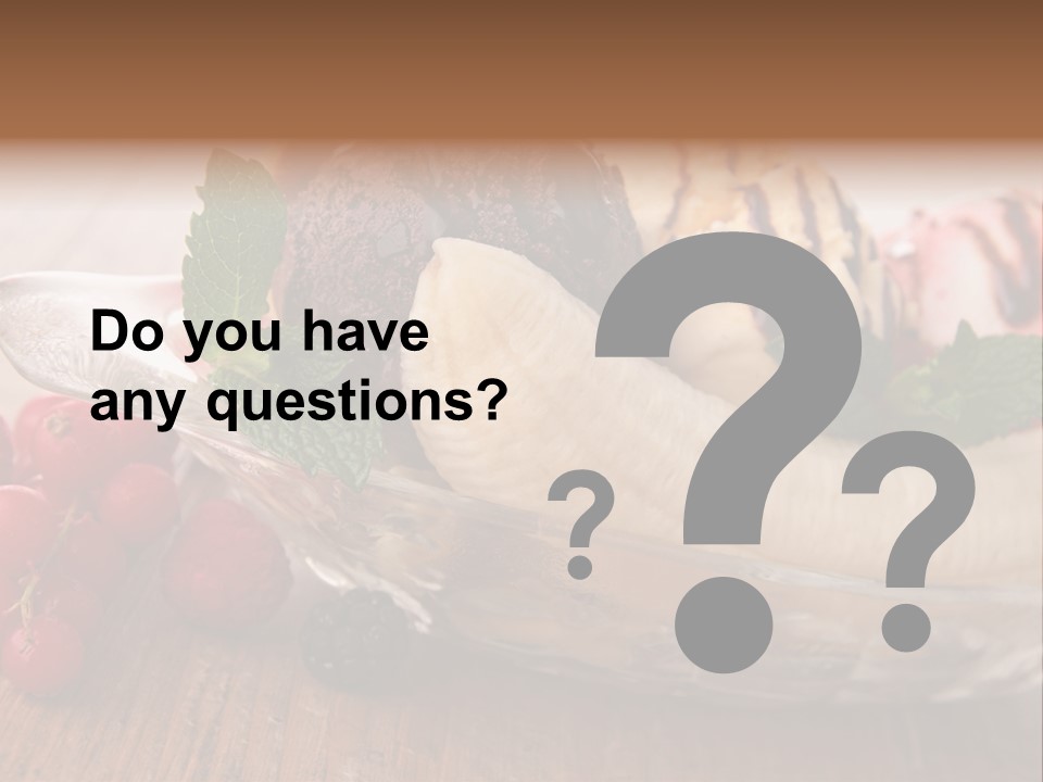 Berry Syrup Banana Split PowerPoint Template