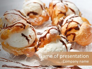 Sweets Choux Sugar PowerPoint Template