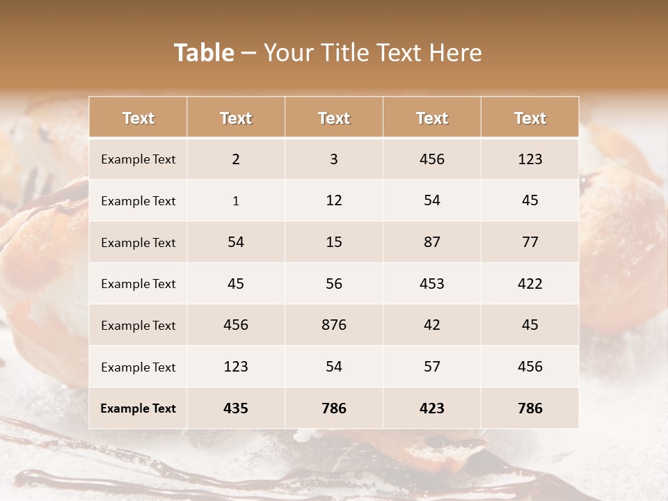 Sweets Choux Sugar PowerPoint Template