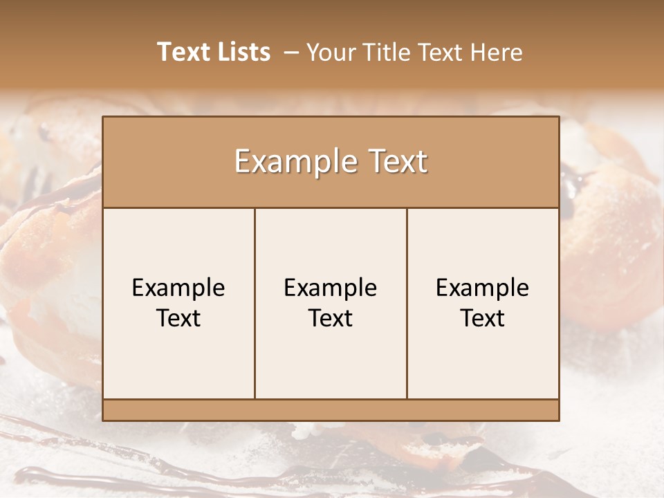 Sweets Choux Sugar PowerPoint Template