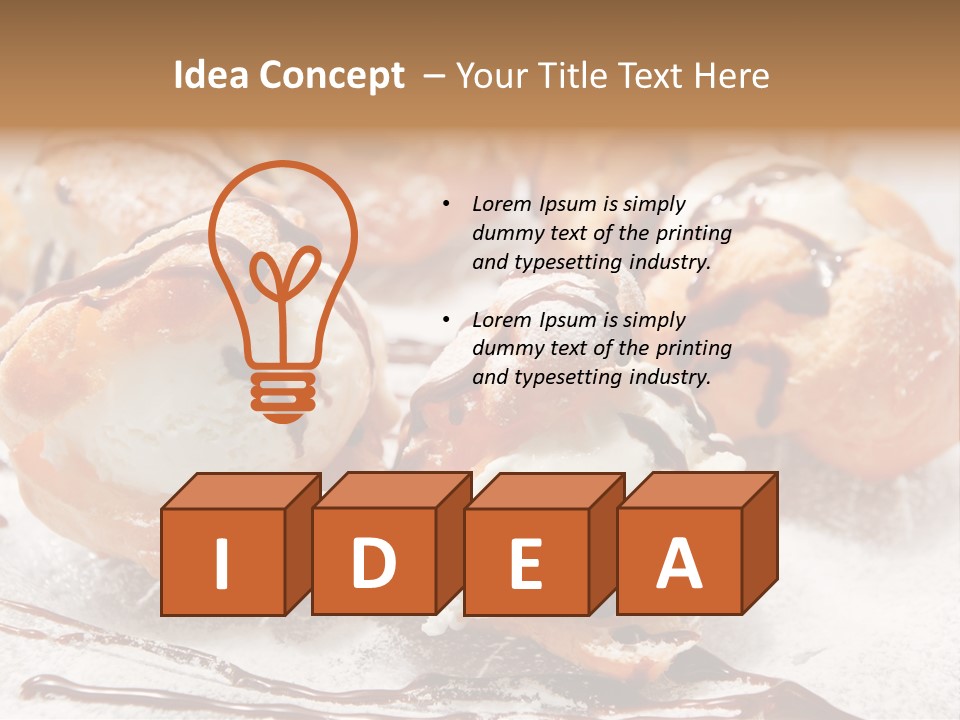 Sweets Choux Sugar PowerPoint Template