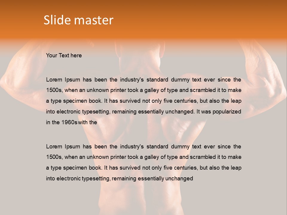 Posing Abdominal Body PowerPoint Template