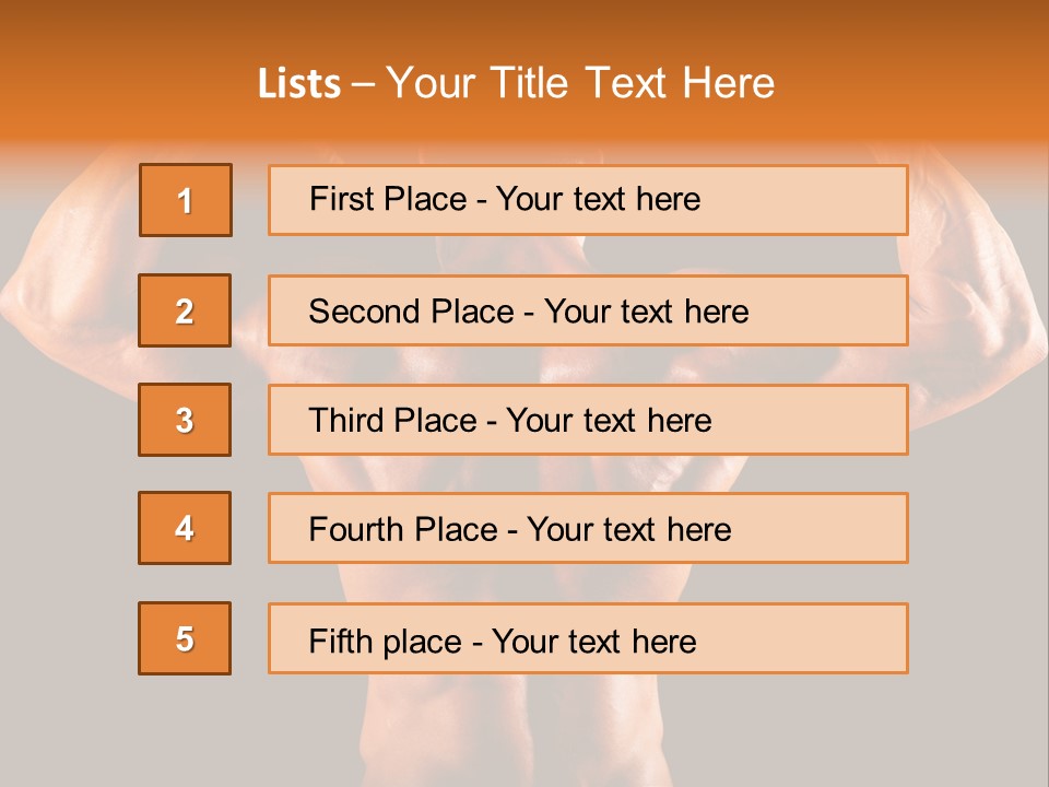 Posing Abdominal Body PowerPoint Template