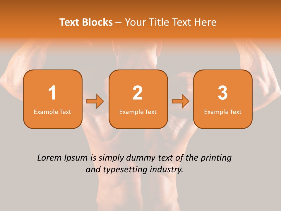 Posing Abdominal Body PowerPoint Template