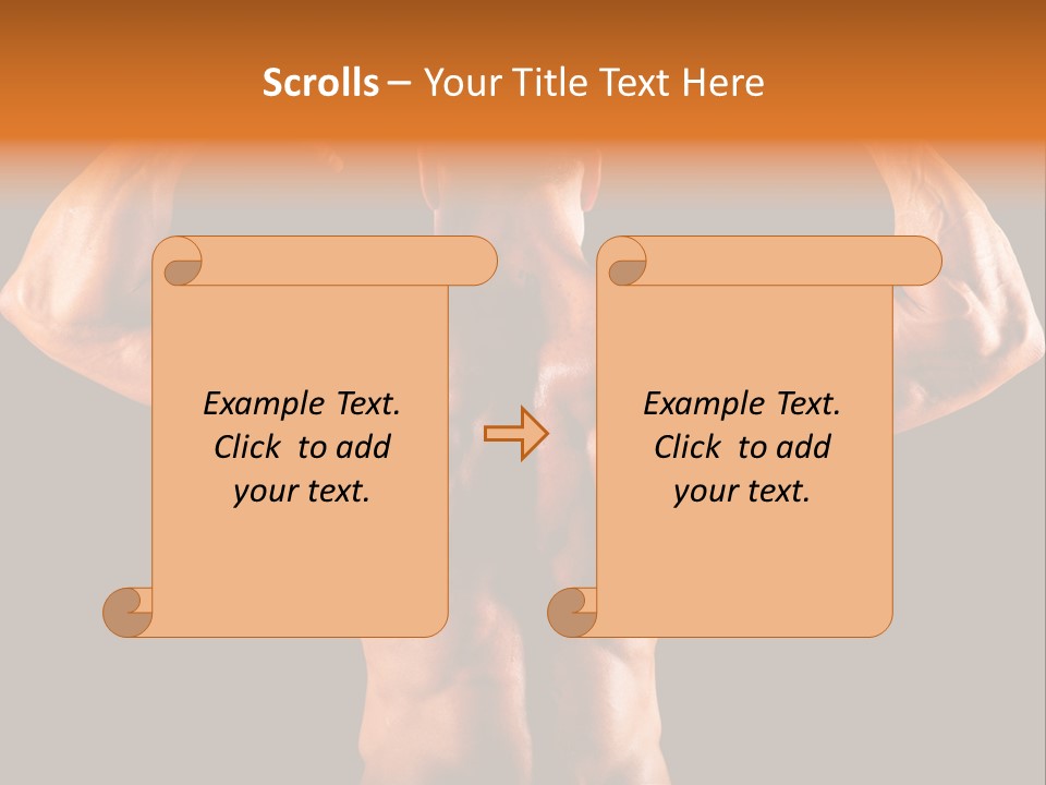 Posing Abdominal Body PowerPoint Template