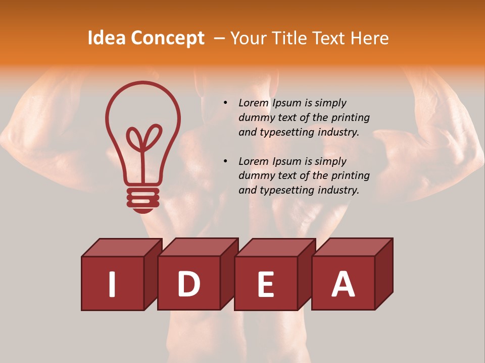 Posing Abdominal Body PowerPoint Template