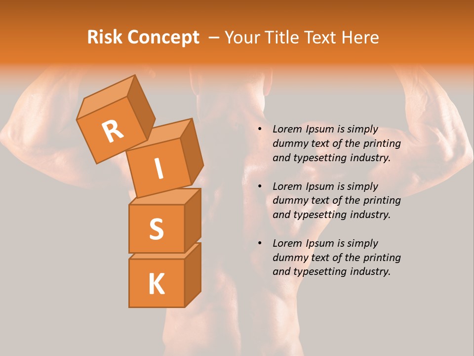 Posing Abdominal Body PowerPoint Template