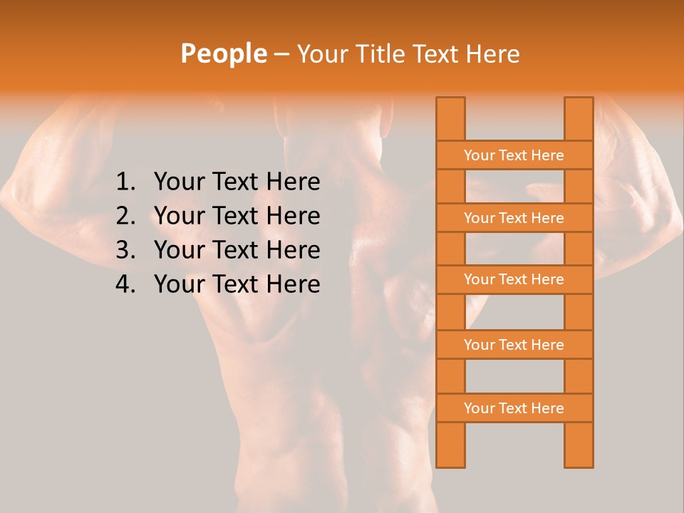 Posing Abdominal Body PowerPoint Template