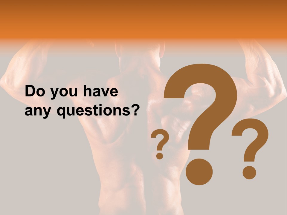 Posing Abdominal Body PowerPoint Template