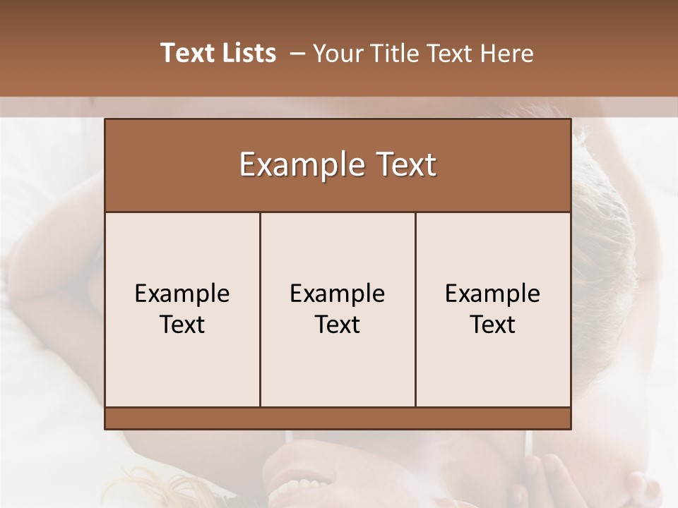 Relationships Head And Shoulders Bedroom PowerPoint Template