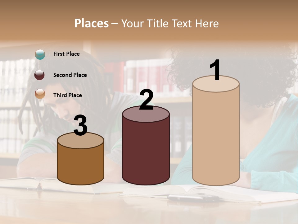 Reading Ethnic Female PowerPoint Template