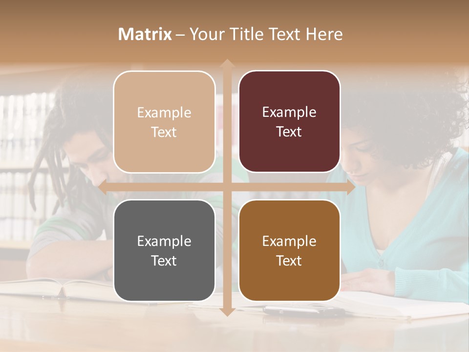 Reading Ethnic Female PowerPoint Template