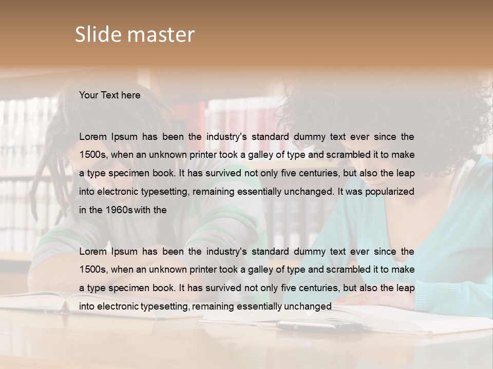 Reading Ethnic Female PowerPoint Template