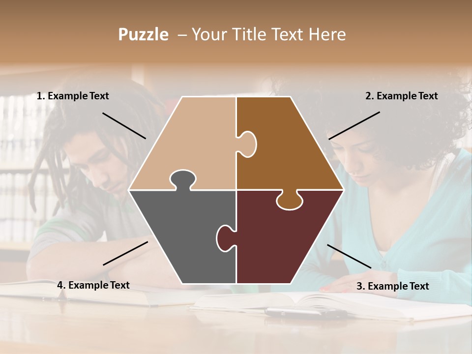 Reading Ethnic Female PowerPoint Template