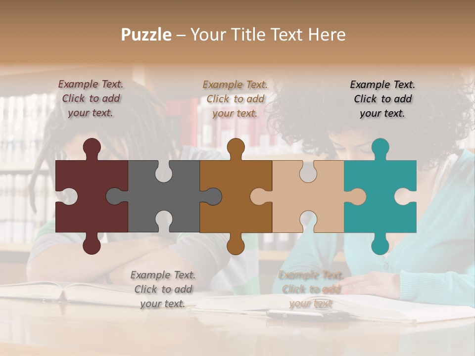 Reading Ethnic Female PowerPoint Template