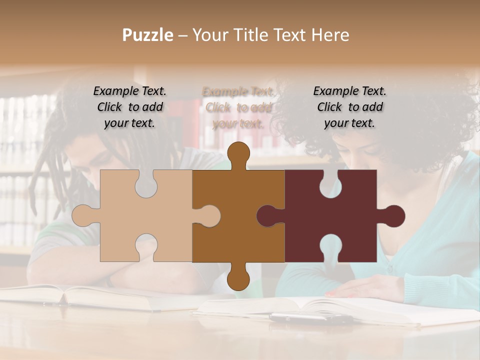 Reading Ethnic Female PowerPoint Template