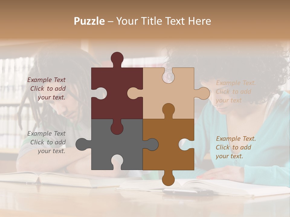 Reading Ethnic Female PowerPoint Template