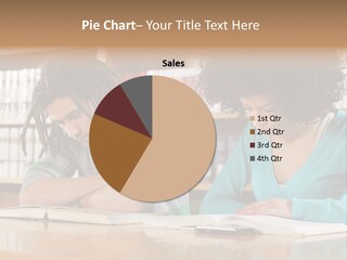 Reading Ethnic Female PowerPoint Template