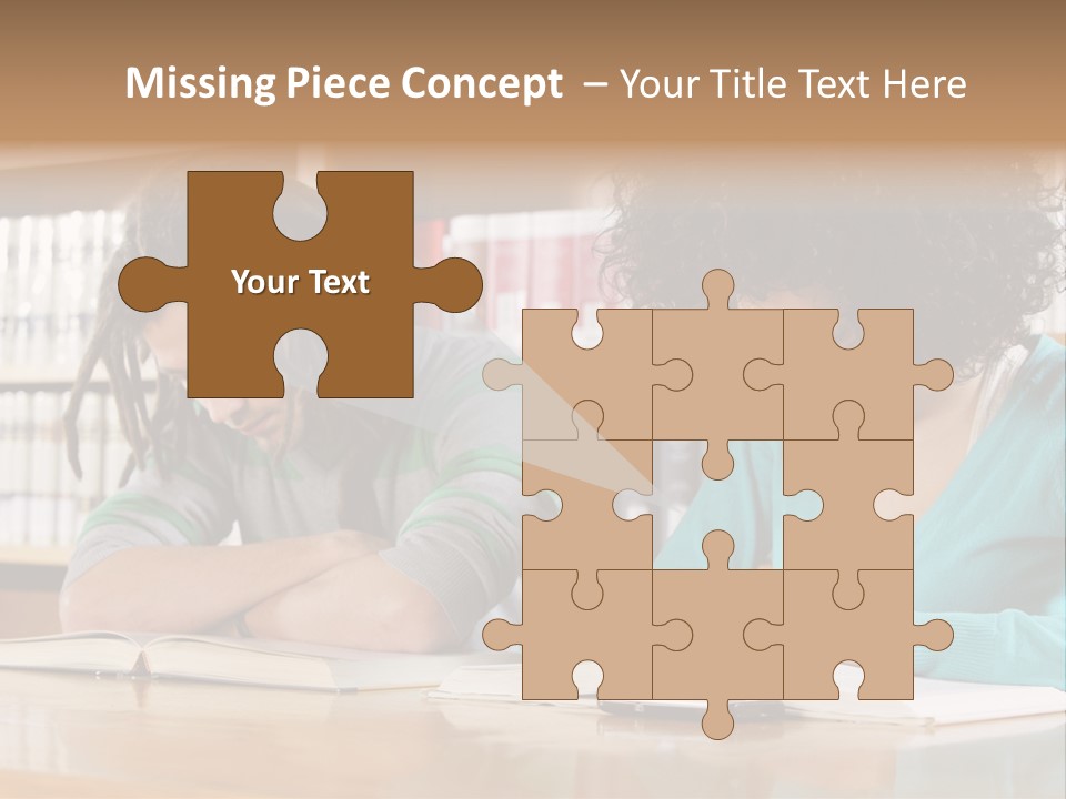 Reading Ethnic Female PowerPoint Template