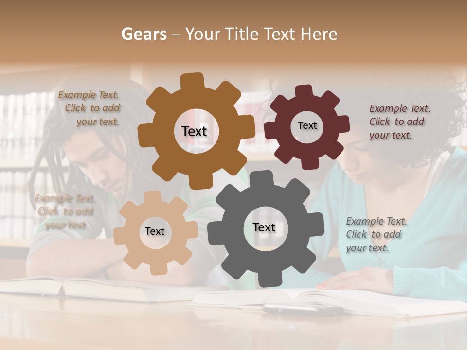 Reading Ethnic Female PowerPoint Template