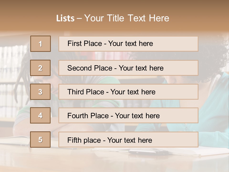 Reading Ethnic Female PowerPoint Template