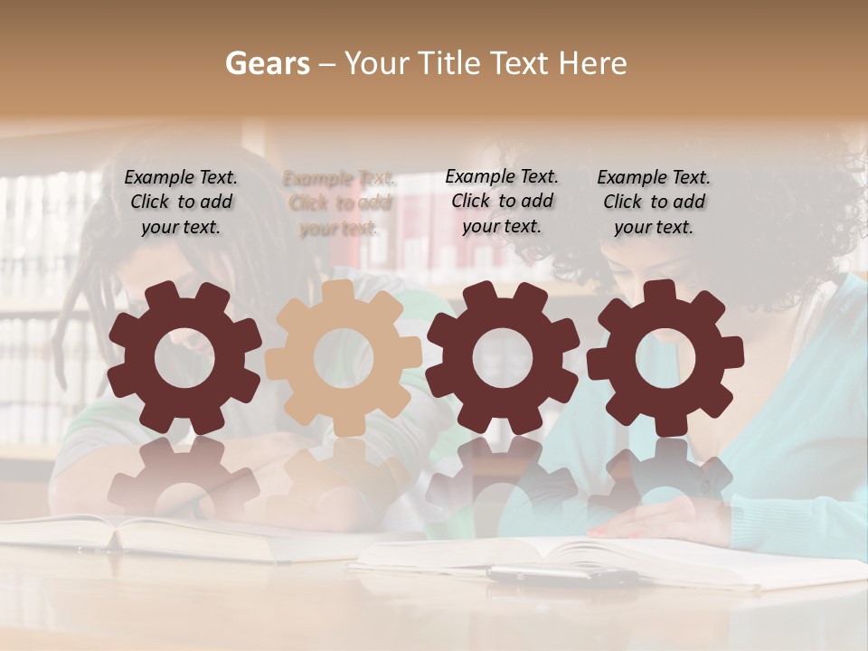 Reading Ethnic Female PowerPoint Template