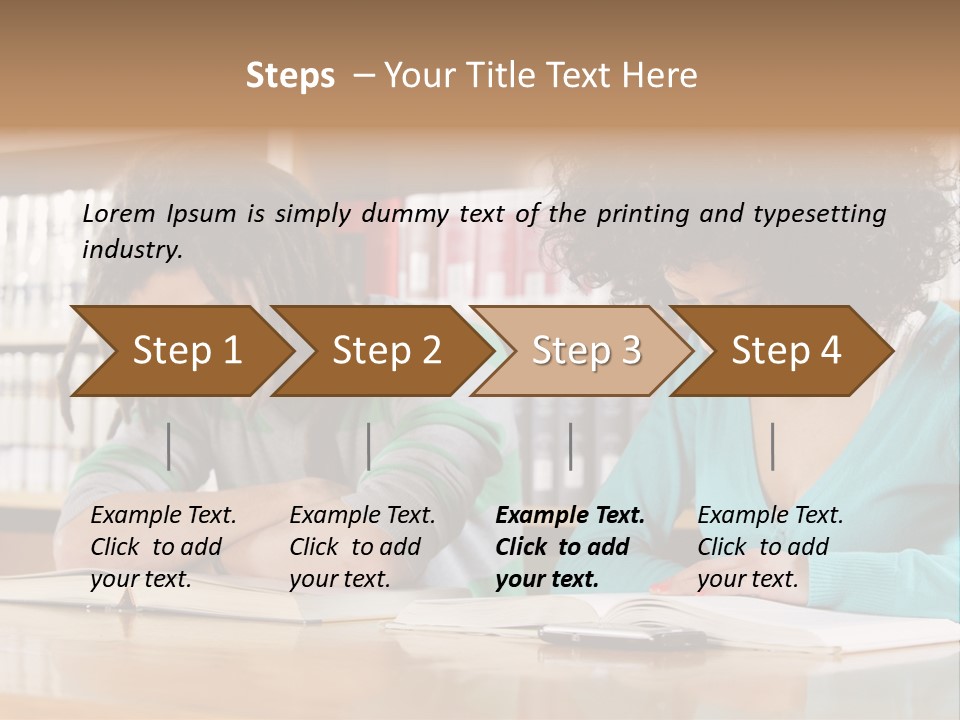 Reading Ethnic Female PowerPoint Template