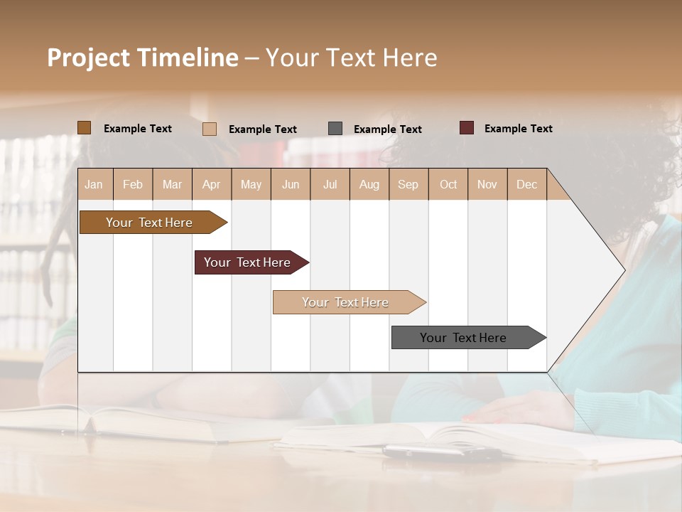 Reading Ethnic Female PowerPoint Template