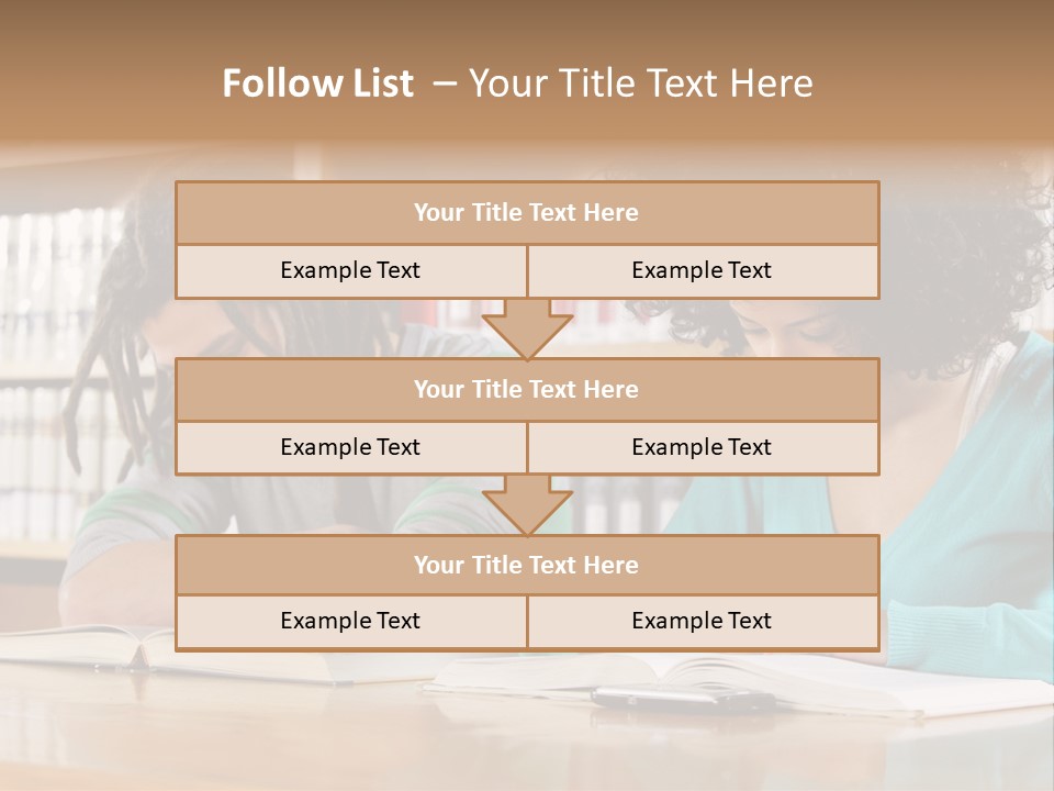 Reading Ethnic Female PowerPoint Template
