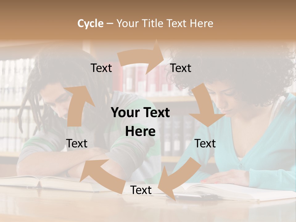 Reading Ethnic Female PowerPoint Template