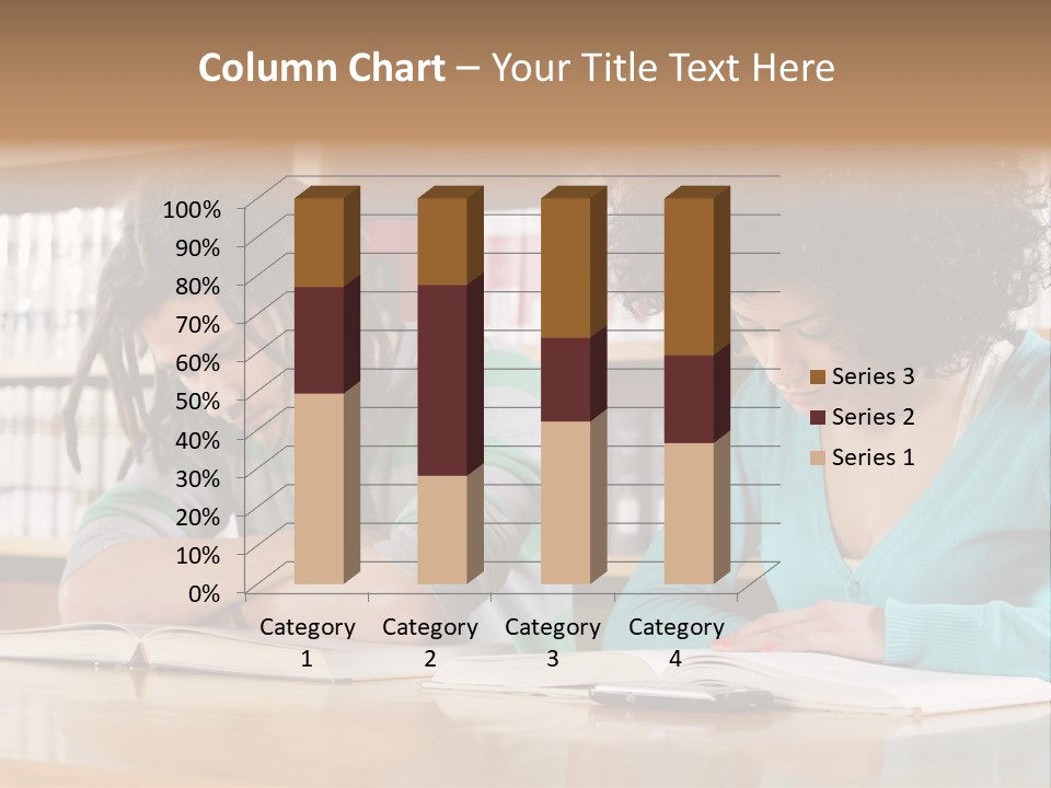 Reading Ethnic Female PowerPoint Template