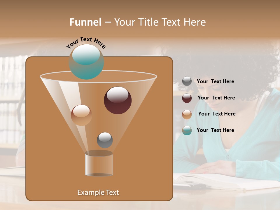 Reading Ethnic Female PowerPoint Template