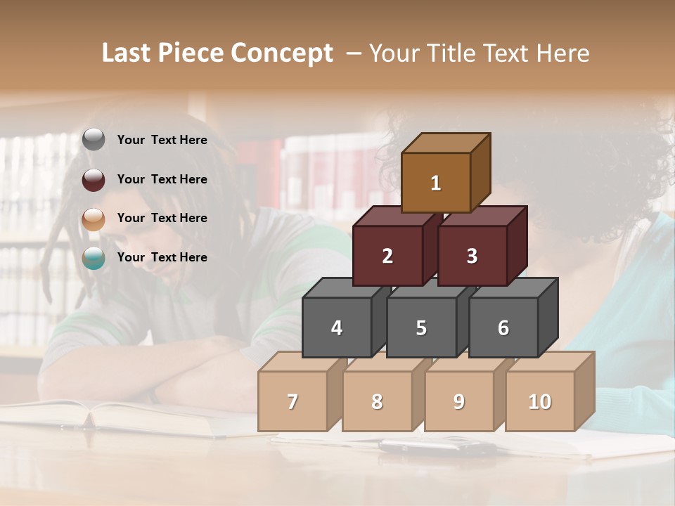 Reading Ethnic Female PowerPoint Template