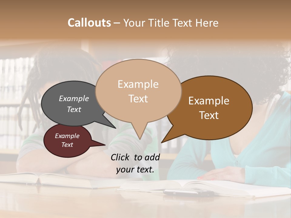 Reading Ethnic Female PowerPoint Template