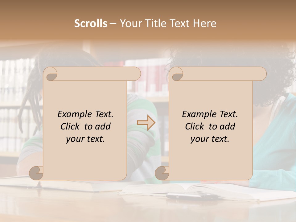 Reading Ethnic Female PowerPoint Template