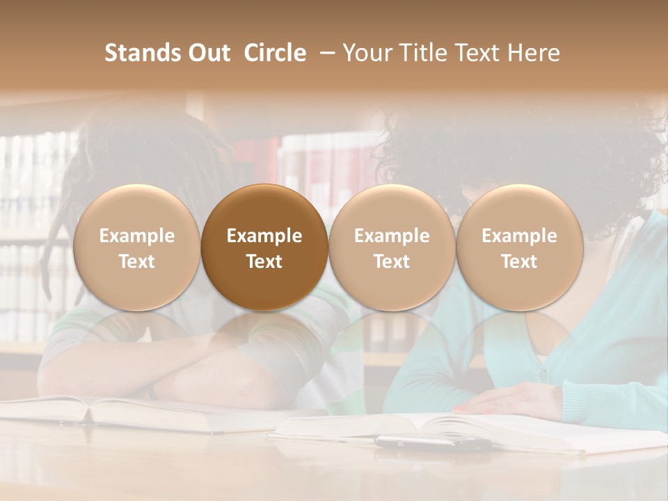 Reading Ethnic Female PowerPoint Template