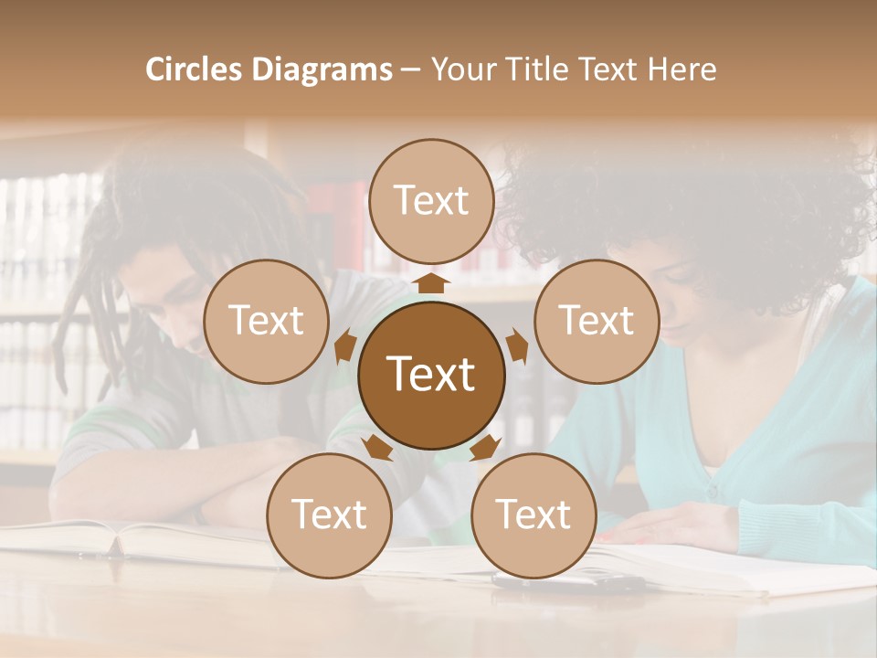 Reading Ethnic Female PowerPoint Template