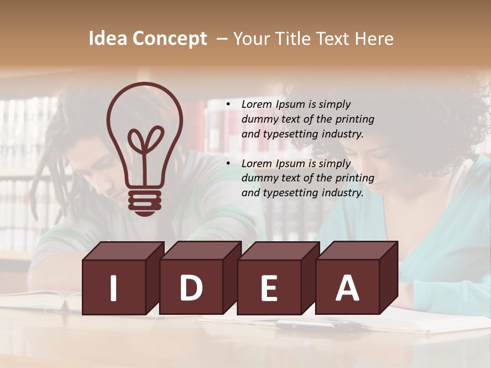 Reading Ethnic Female PowerPoint Template