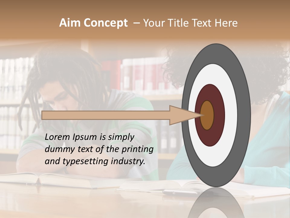 Reading Ethnic Female PowerPoint Template