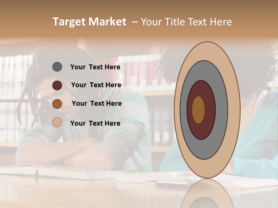 Reading Ethnic Female PowerPoint Template