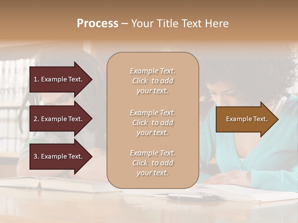 Reading Ethnic Female PowerPoint Template