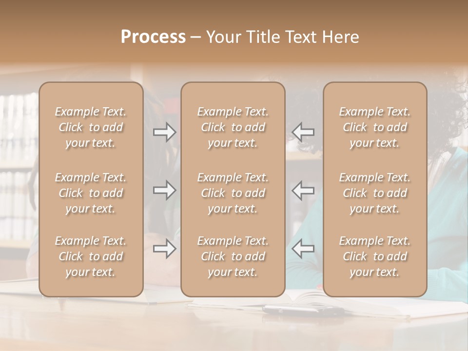 Reading Ethnic Female PowerPoint Template