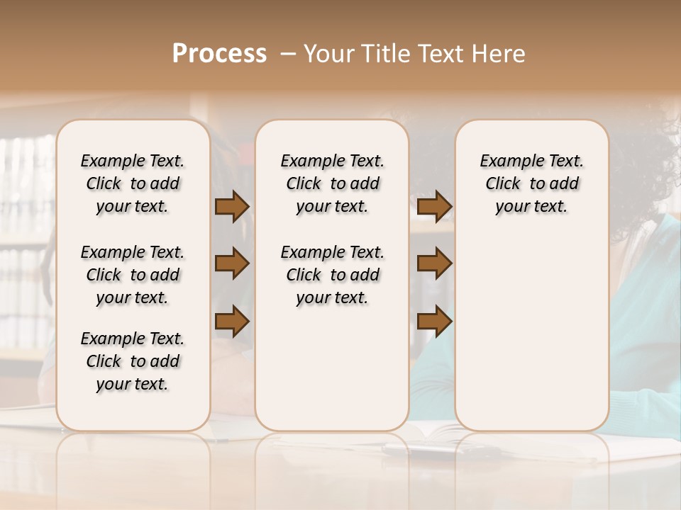 Reading Ethnic Female PowerPoint Template