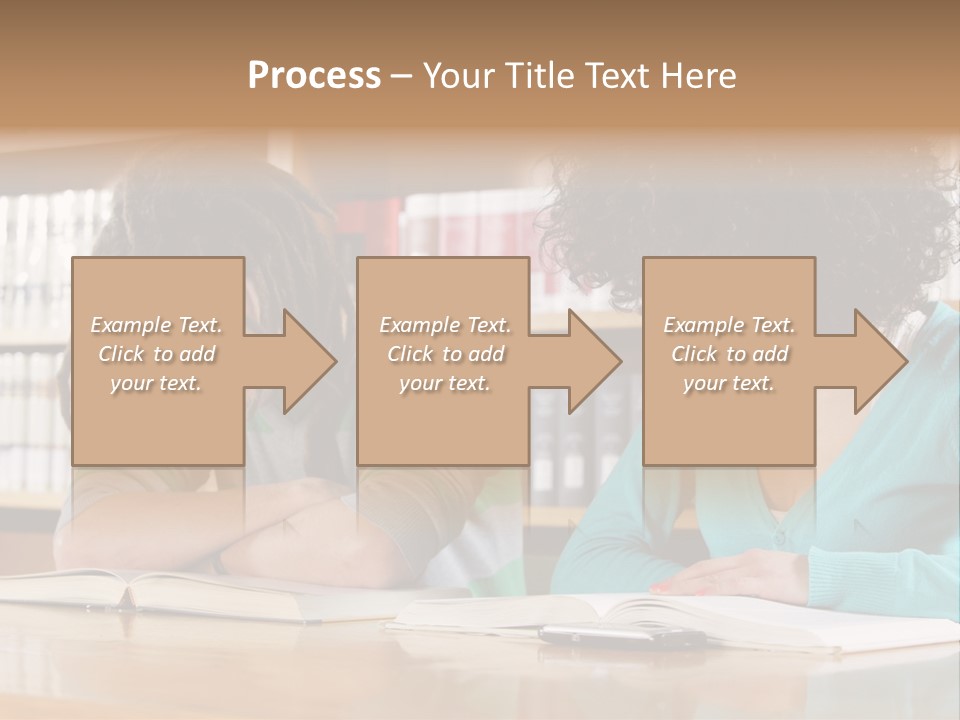 Reading Ethnic Female PowerPoint Template