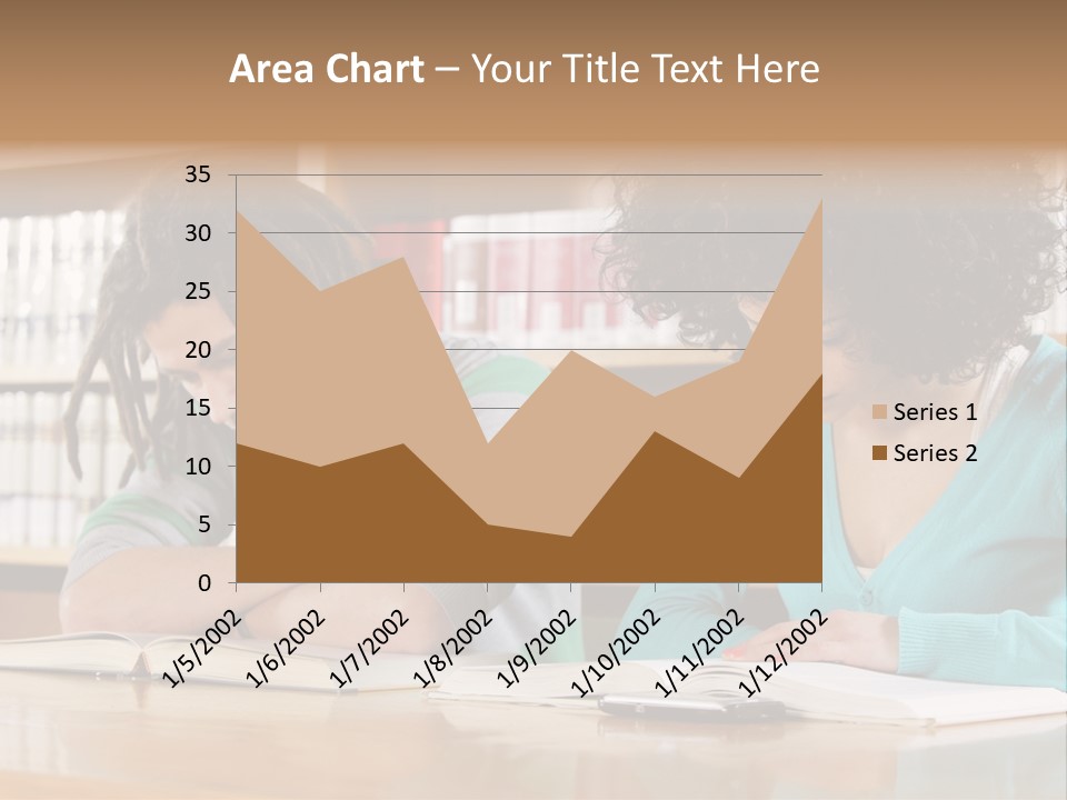 Reading Ethnic Female PowerPoint Template