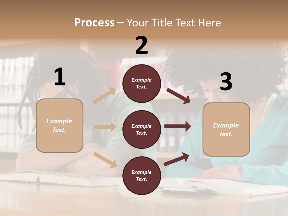 Reading Ethnic Female PowerPoint Template