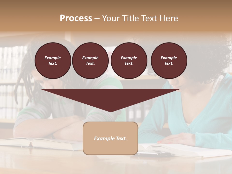 Reading Ethnic Female PowerPoint Template